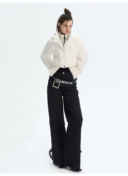 Quilted Embossed Short Down Jacket