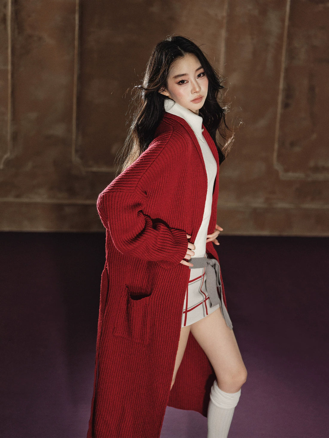 Oversized Wool Knit Overcoat