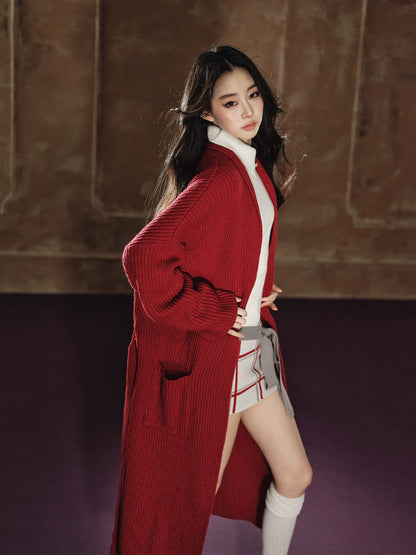 Oversized Wool Knit Overcoat