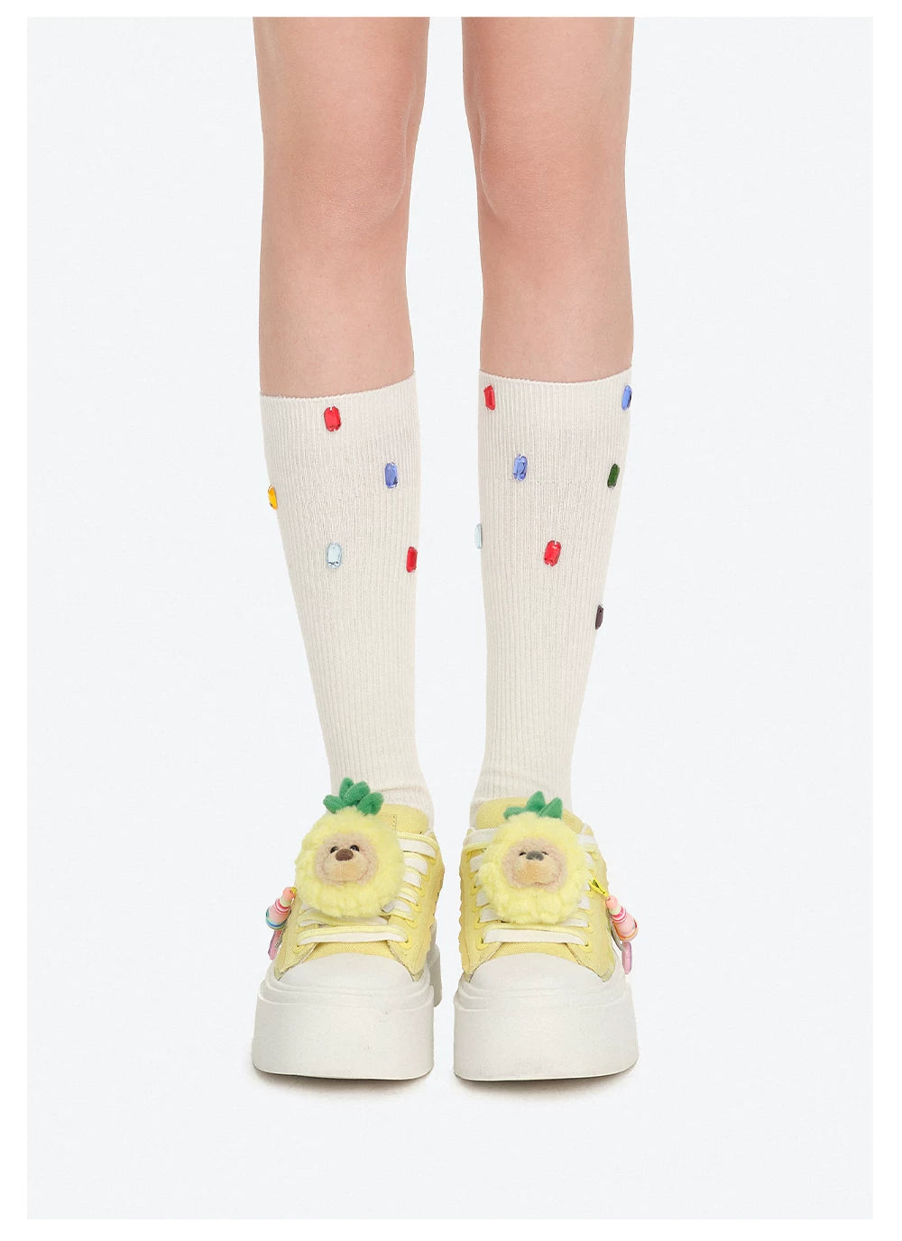 Candy Bear Platform Canvas Sneakers
