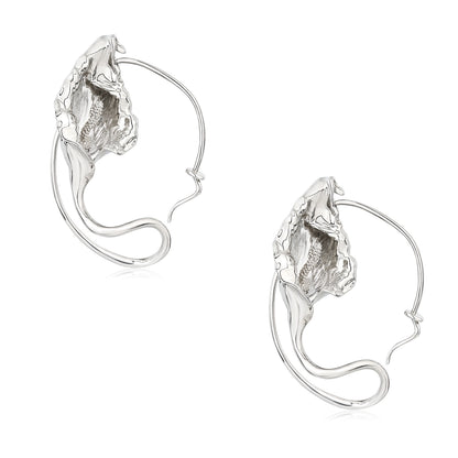 Vintage Metallic Floral Drop Earrings