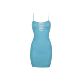 Hollow-out Heart-shaped Strap Dress - CHINASQUAD