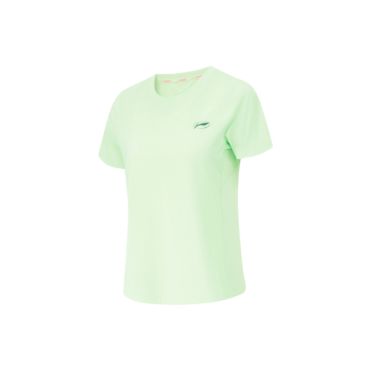 Off-white &amp; Green Crew Neck Fitness Sports T-Shirt