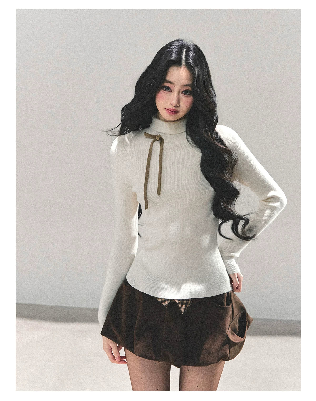 Velvet Touch Mock-Neck Knit Base Layer