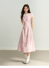 Pink Cheongsam Dress - CHINASQUAD