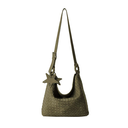 Oversized Woven Suede Tote Shoulder Bag ECODAY