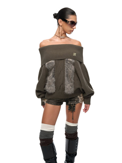 Cable-Knit Oversized Sweater