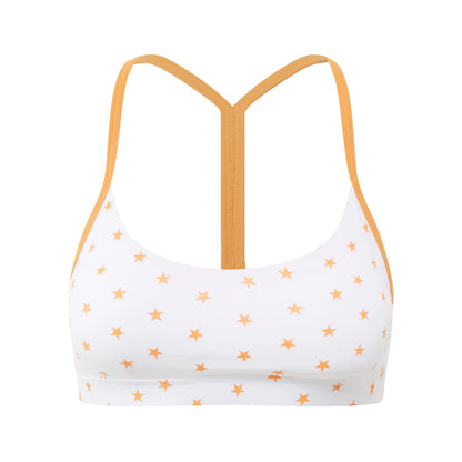 Star Print Racerback Sports Bra