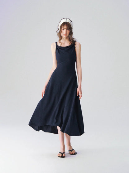 Twisted Strap Knit Midi Dress