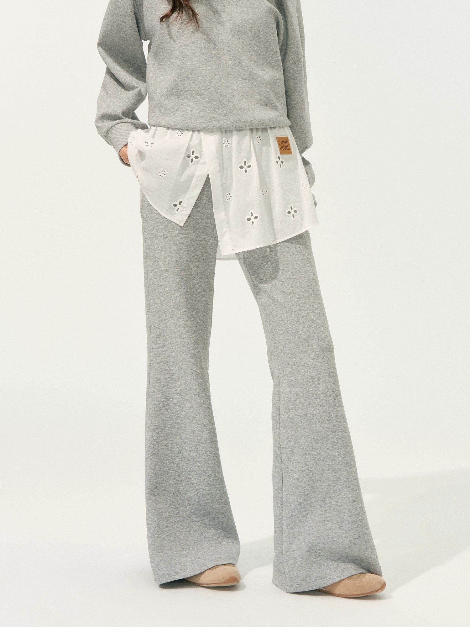 Detachable Spliced Collar Sweatshirt