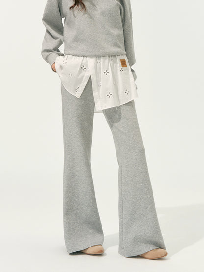 Detachable Spliced Collar Sweatshirt