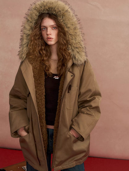 Hooded Utility Parka Puffer Down