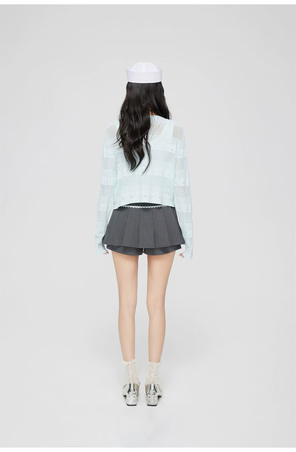 Hollow Out Ice Silk Cardigan - CHINASQUAD