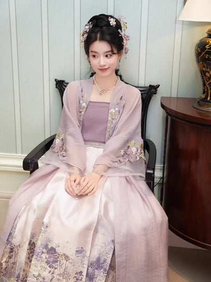 &quot;藤花幽梦&quot; Modern-style Hanfu Set