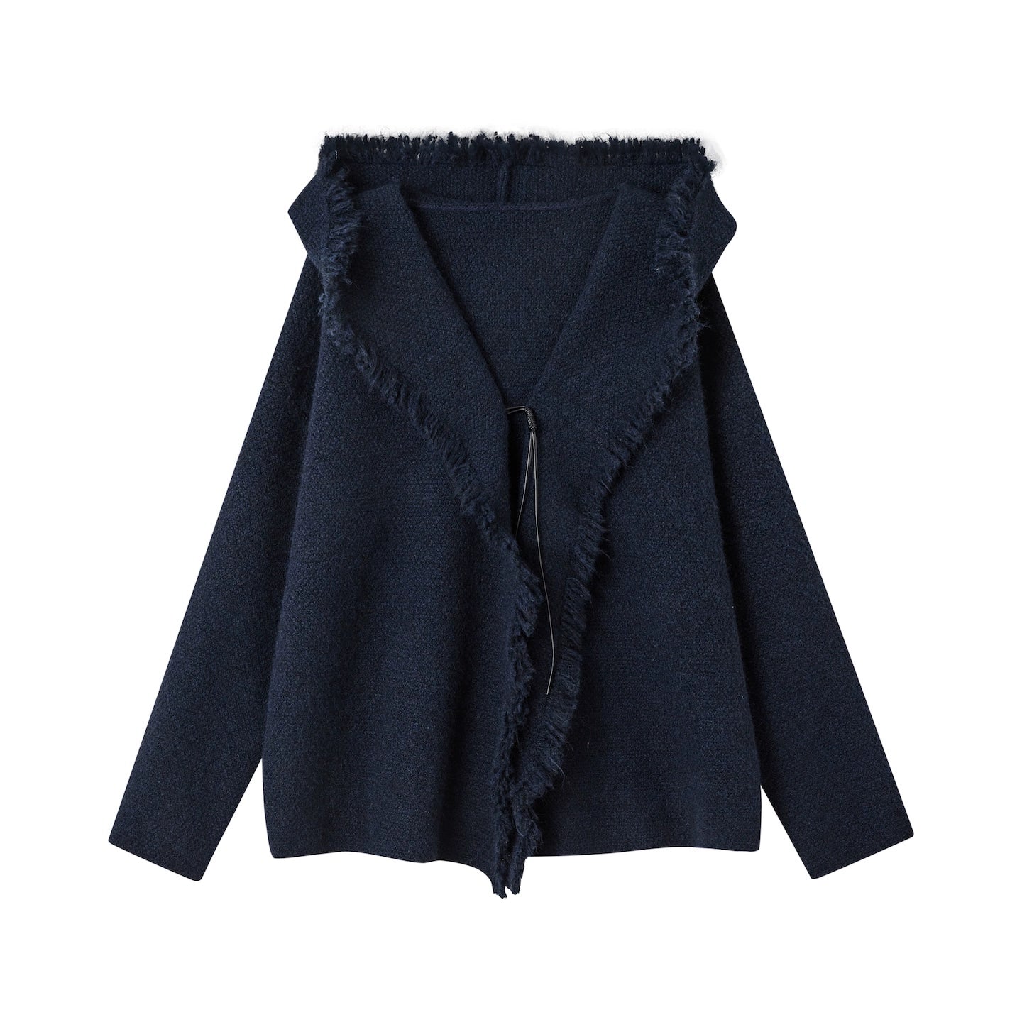 Fringed Hooded Cardigan