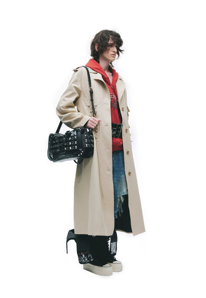 Oversized Drawstring Trench Coat