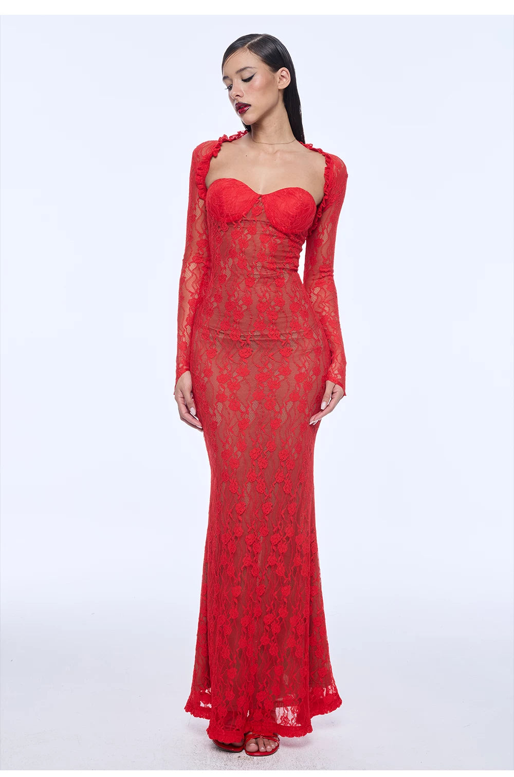 Lace Mermaid Maxi Dress