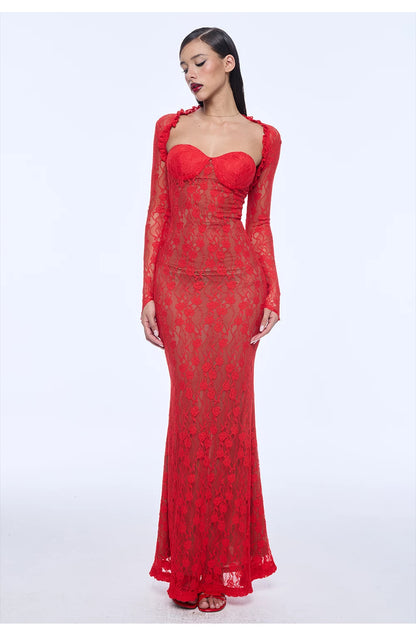 Lace Mermaid Maxi Dress