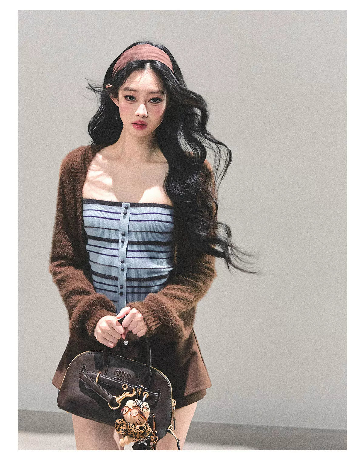 French Cropped Knit Cardigan