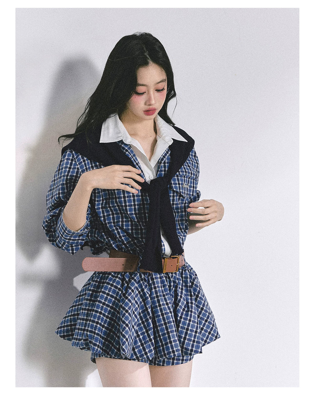 Hepburn-Style Bubble Hem Mini Dress