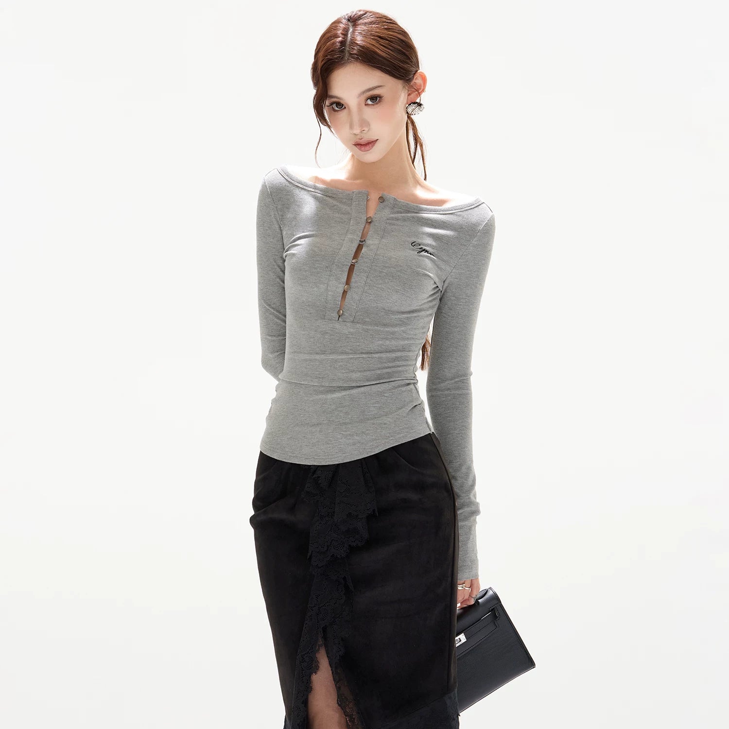 Button-Detail Slim-Fit Knit Base Layer