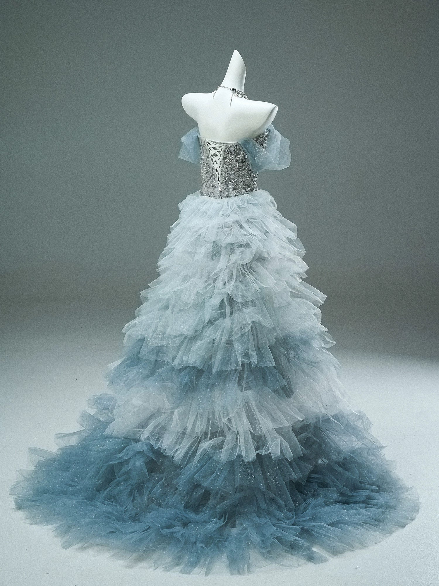 LEIO Crystal Veil Couture Gown