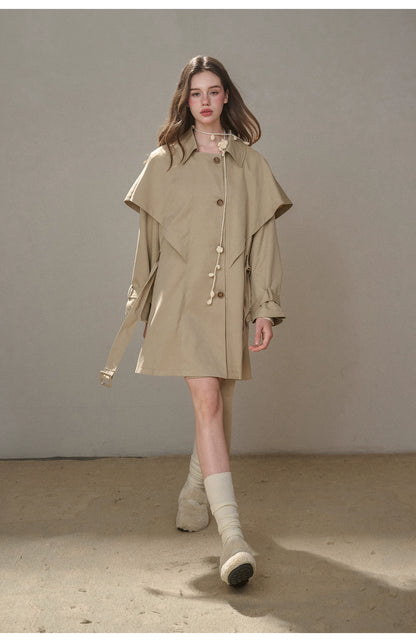 Comfy Chestnut Trench Coat