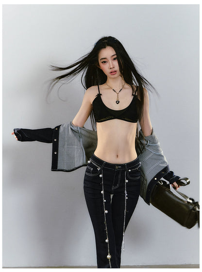 Double-Layer Structure Lace-Spliced Bra - CHINASQUAD