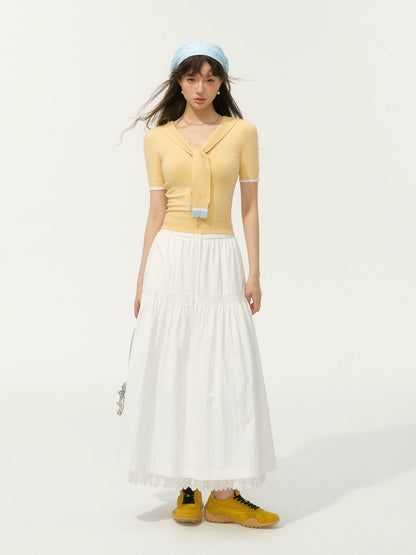High-Waisted Versatile Double-Layer Skirt