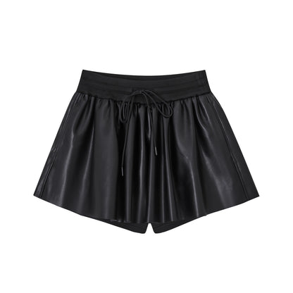 Puff PU Skirt
