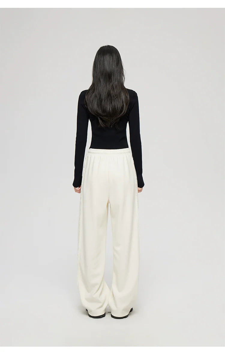 Frayed Wide Leg Pants