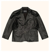 Wild World Black Crocodile Retro Leather Suit - CHINASQUAD