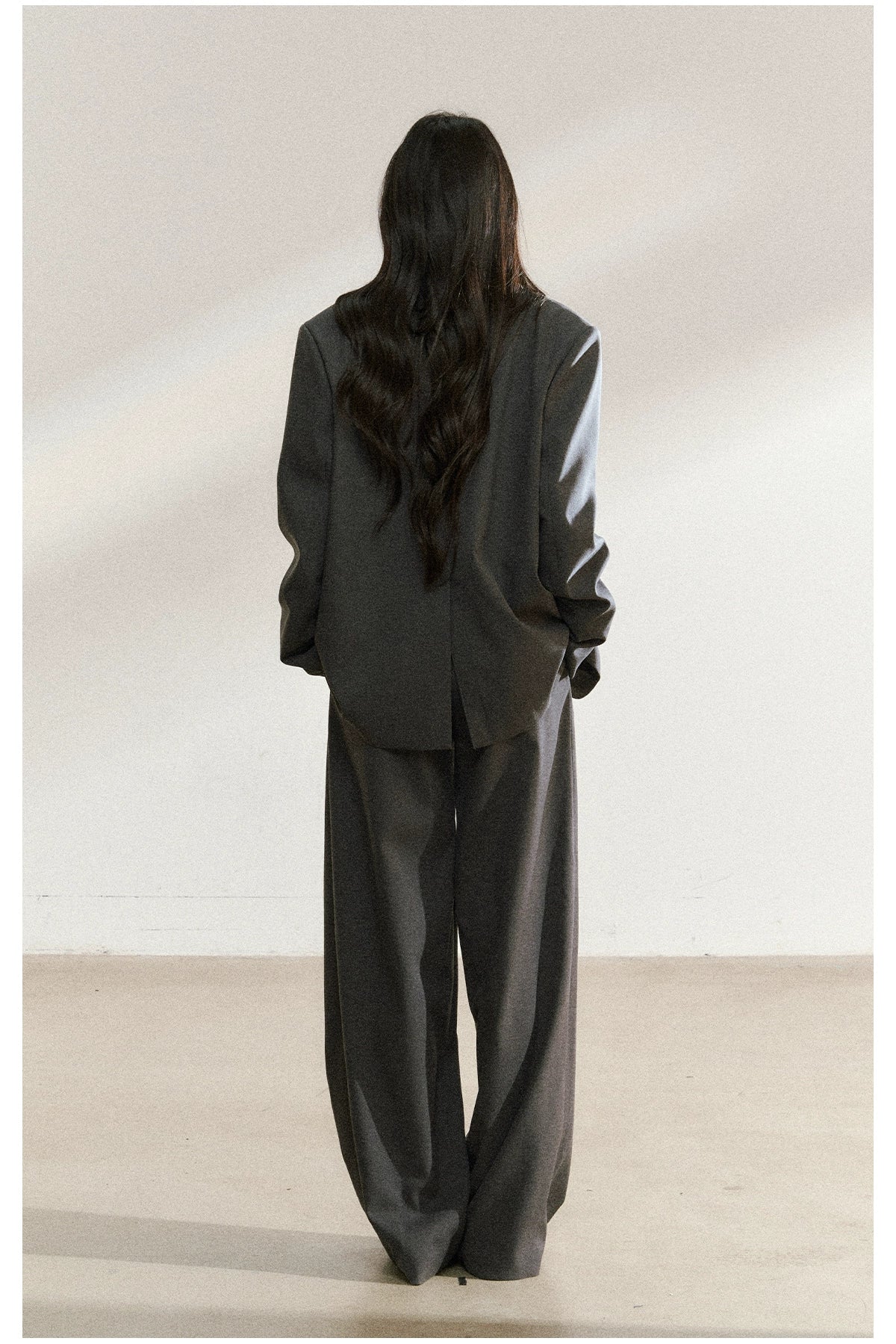 Charcoal Tailored Oversized Blazer
