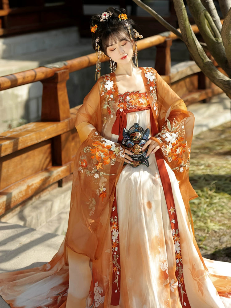 &quot;金枫玉树&quot; Tang Dynasty Hanfu Set