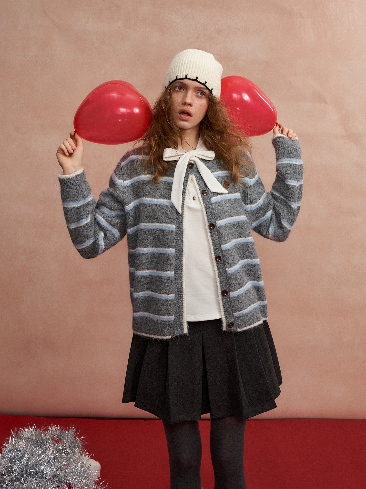 Retro Stripe Knit Cardigan