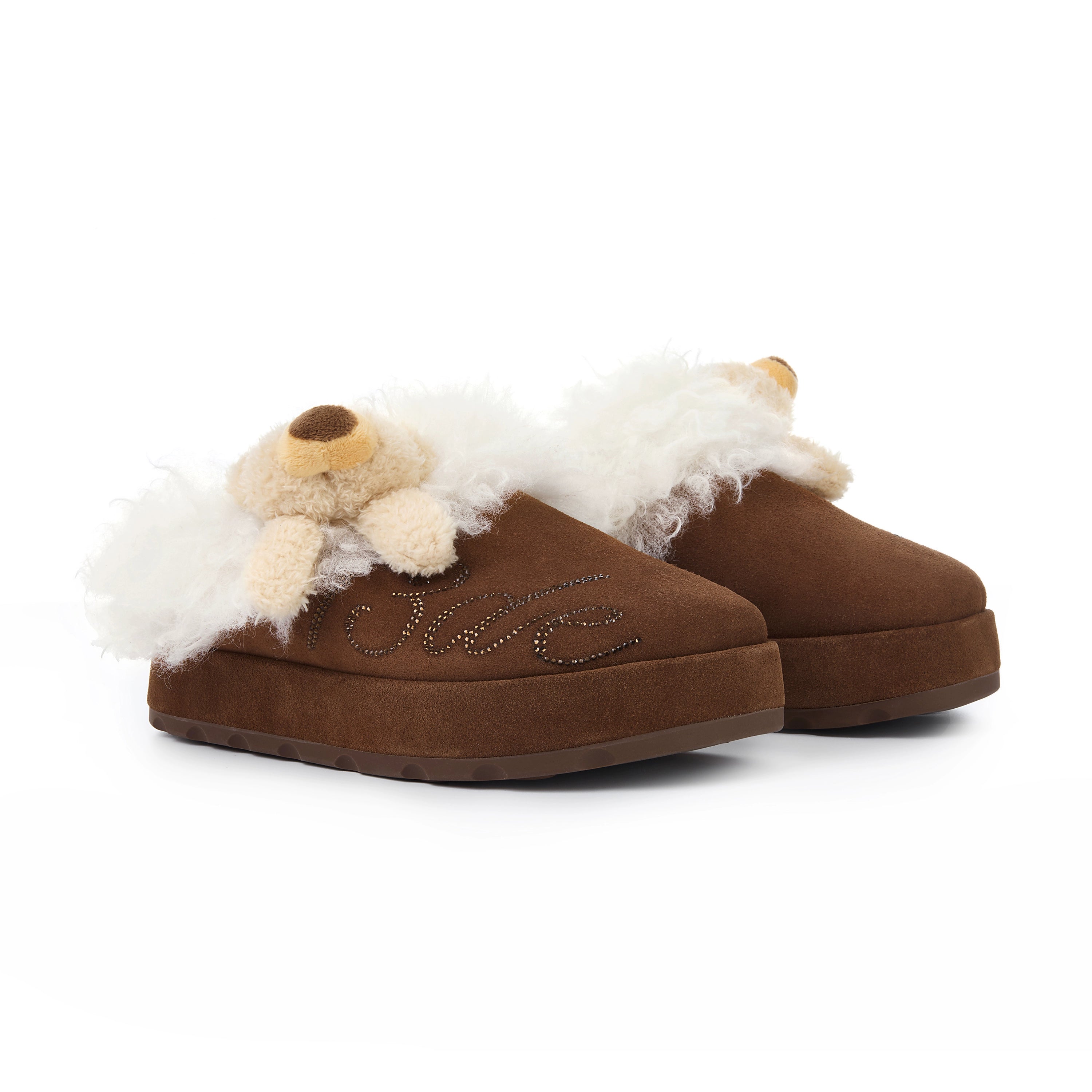 Plush Lined Platform Mule Snow Boots
