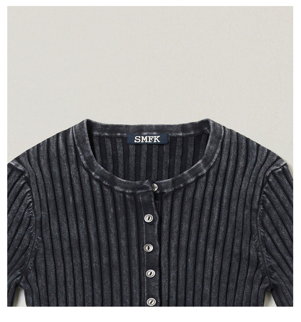 Wild Retro Ribbed Knit Cardigan