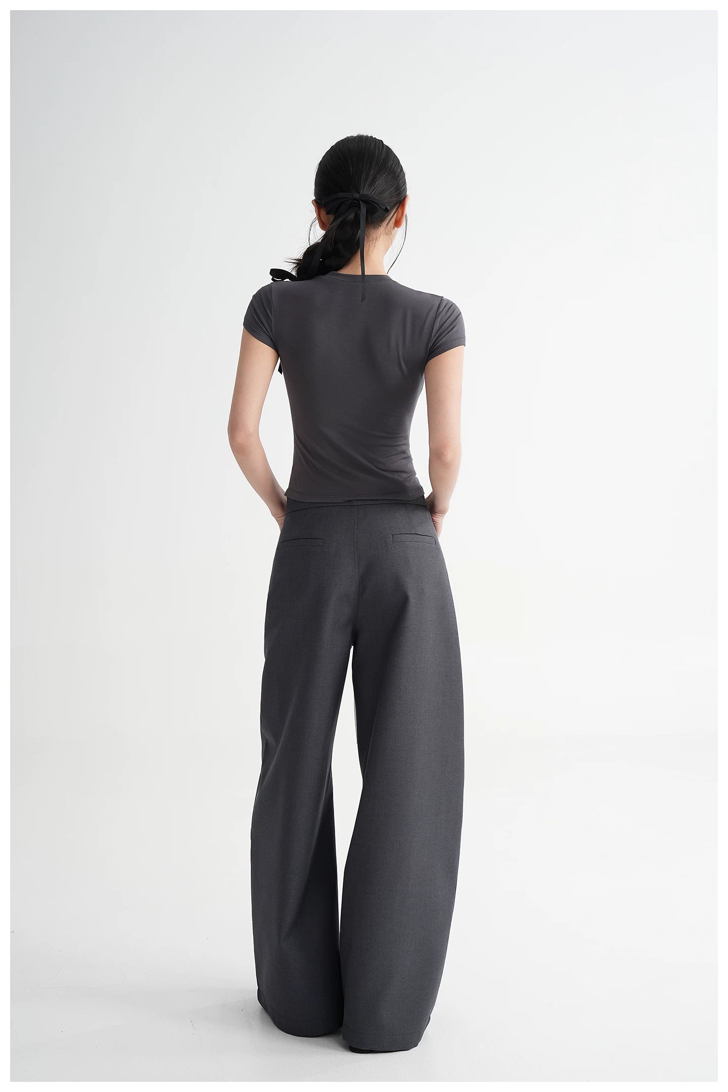Panel Wide-Leg Floor-Length Trousers