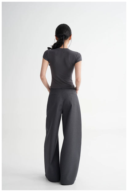 Panel Wide-Leg Floor-Length Trousers