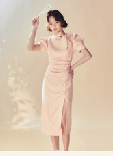 Pink Cheongsam Dress - CHINASQUAD