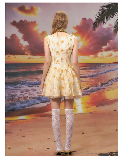 Floral One-Shoulder A-Line Mini Dress