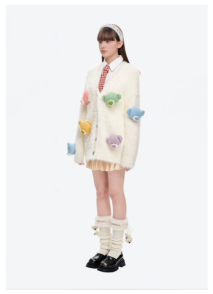 Doozoo Pastel Bear Cardigan