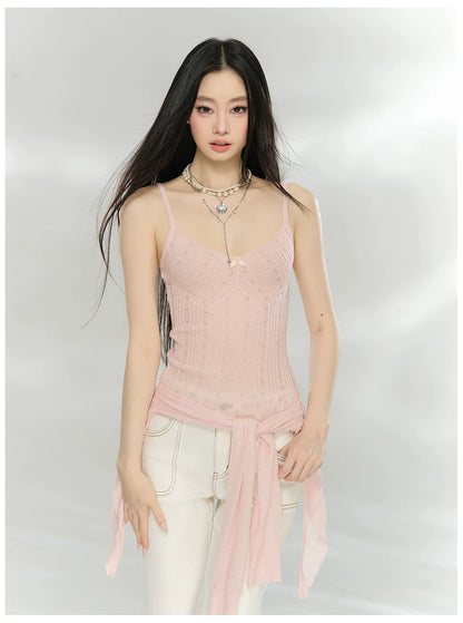 Knit Cardigan &amp; Camisole Two-Piece Set
