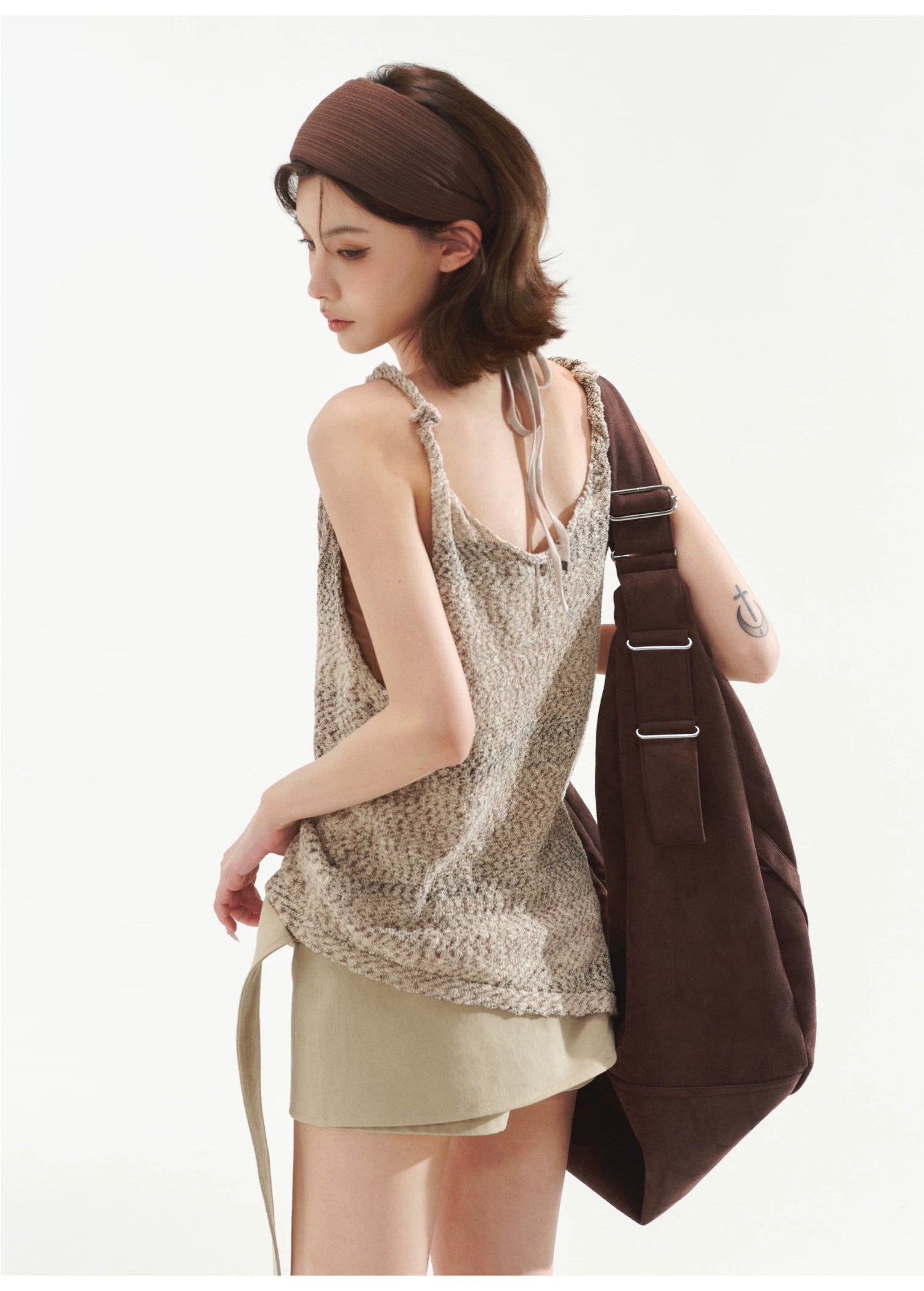 Halter Cami &amp; Textured Sheer Cover-Up Set