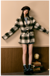 Short & Long Brown Plaid Coats - CHINASQUAD
