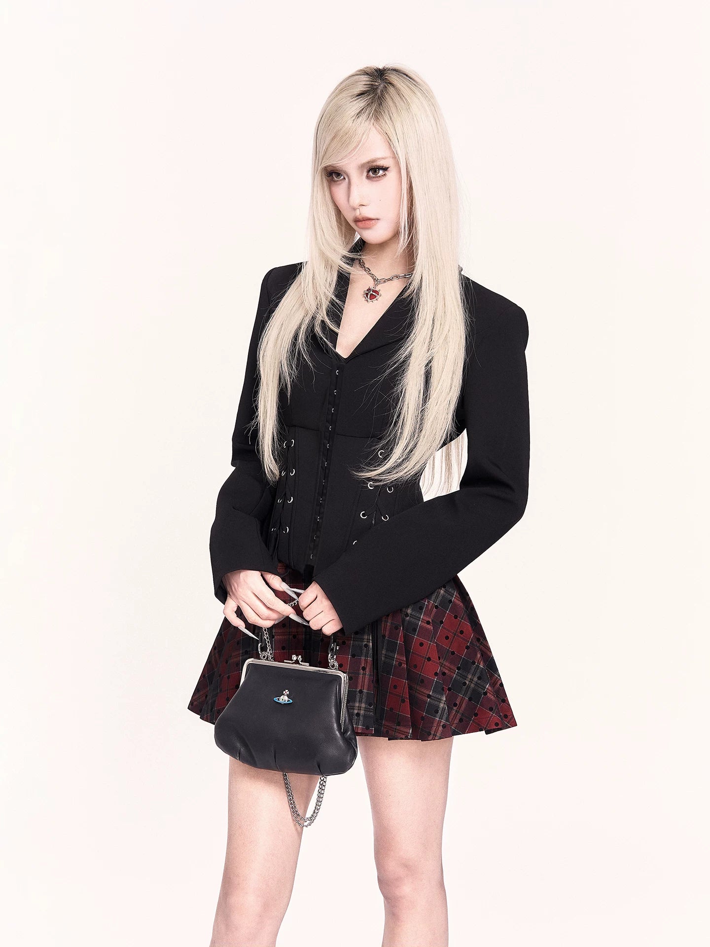 Corset High-Waist Pleated Mini Skirt