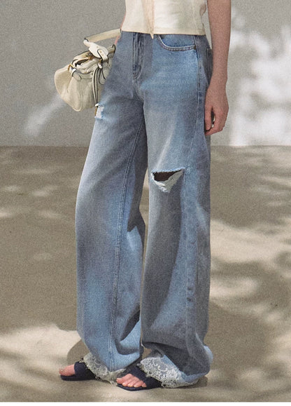 Sunny Trail Bohemian Wide-Leg Jeans