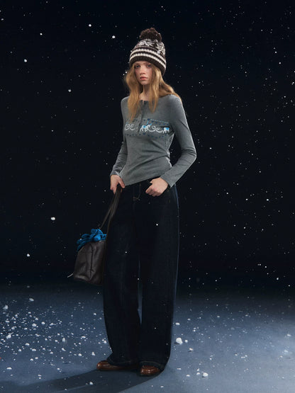 Carousel Print Plush-Feel Top