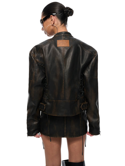 Vintage Washed Biker Leather Set