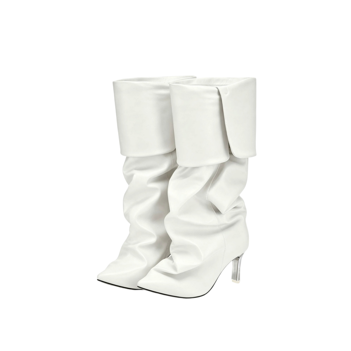 Slouch-Stiefel mit spitzer Zehenpartie